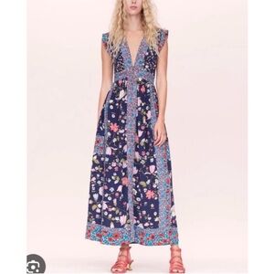 Rebecca Taylor Tapestry Garden Floral midi dress 10 / 8